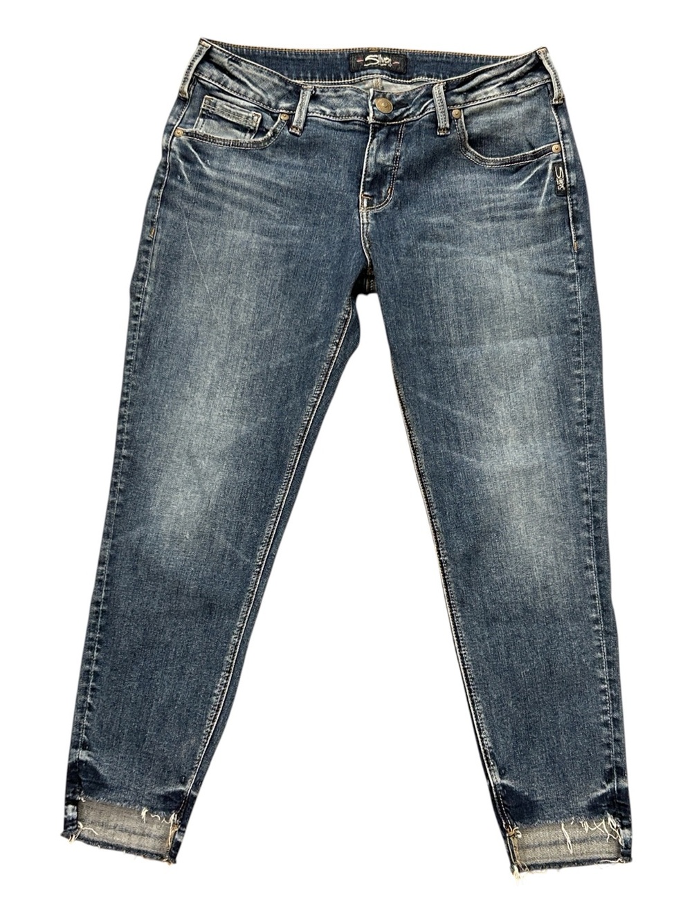 Silver Kenni Crop Jeans